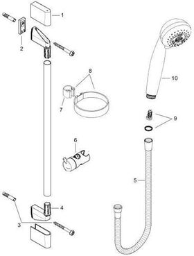 HG Brauseset CROMETTA 85 MULTI Brausestange Unica´Crometta 900mm chrom