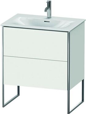 Duravit Waschtischunterbau XSQUARE 840x710x478mm, 2 Auszüge weiß seidenmatt