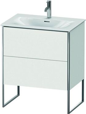 Duravit Waschtischunterbau XSQUARE 840x710x478mm, 2 Auszüge weiß matt