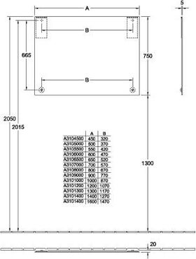 V&B Spiegel MORE TO SEE inkl. Befestigungssatz 500x750x20mm