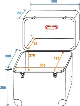 ROADINGER Platten-Case ALU Battle/Booking, abger.