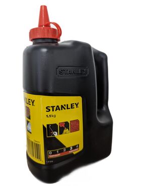 STANLEY Schlagschnurkreide 1,1kg rot wasserfest, schwer löslich Kunststoff-Flasche