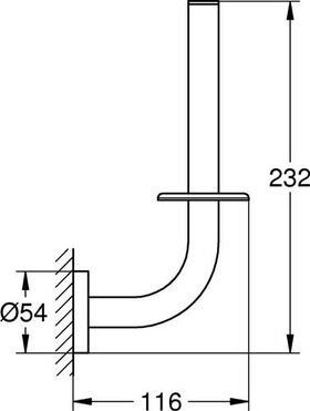 GROHE Reservepapierhalter Essentials ha graph