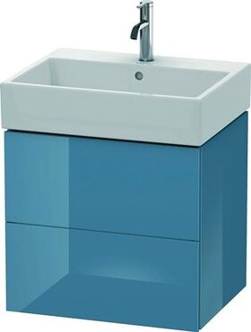 Duravit Waschtischunterbau L-CUBE 544x584x459mm stone blue hochglanz