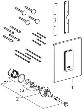 Grohe Betätigungsplatte SKATE C 116x144mm mo wh