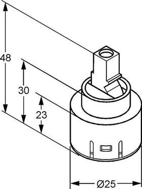 Kludi Steuereinheit 25mm m keramischen Scheiben