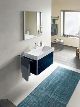 Duravit Waschtischunterbau XSQUARE 397x784x460mm nachtblau seidenmatt