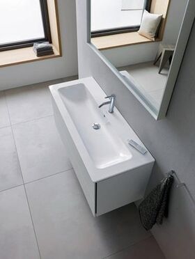 Duravit Möbelwaschtisch ME by Starck m ÜL m HLB 1230x490mm 1 HL we seidenmatt