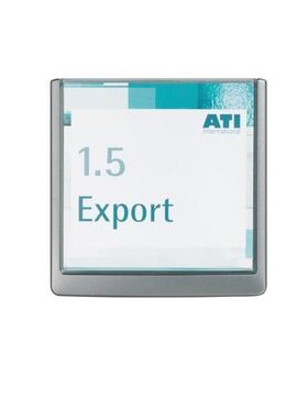 Tür-/Infoschild B149xH148,5mm Sichtfenster Acrylglas Rücken ABS graphit DURABLE