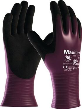 Chemiehandschuh MaxiDry® 56-426 Gr.8 lila/schwarz EN 388 PSA III ATG - VPE: 12