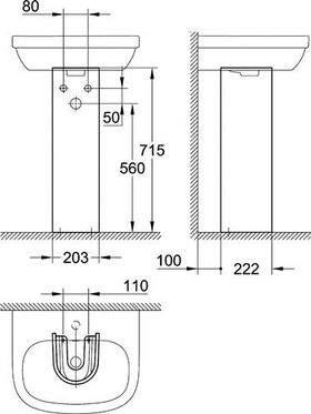 Grohe Standsäule EURO KERAMIK f WT awe