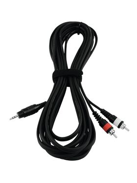 OMNITRONIC Adapterkabel 3,5 Klinke/2xCinch 6m sw