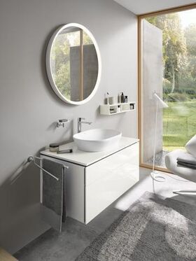 Duravit Waschtischunterbau L-CUBE 1220x482x550mm we hgl La ES Nussbaum