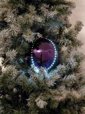 EUROPALMS LED Snowball 15cm, lila