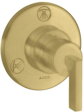 Ab-/Umstellventil AXOR CITTERIO T/Q UP mit Hebelgriff brushed brass