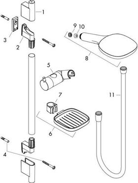 Brauseset RAINDANCE SELECT E 120 3jet EcoSm Vers. Bsta Unica´S Puro 650mm chr