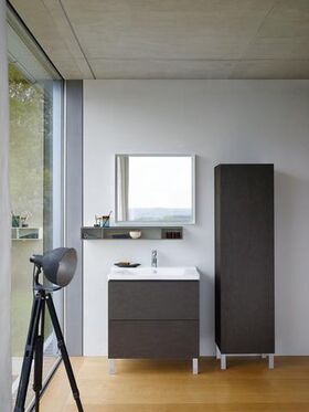 Duravit Regalelement L-CUBE 1000x140x120mm flannel grey seidenmatt