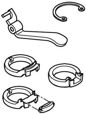 Grohe Ersatz-Hebel f Euromix m Klemmbacken chr