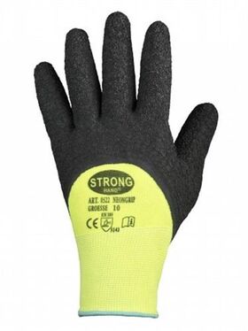 Handschuh NEONGRIP Gr.9 neongelb/schwarz EN 420,EN 388 PSA II STRONGHAND - VPE: 12