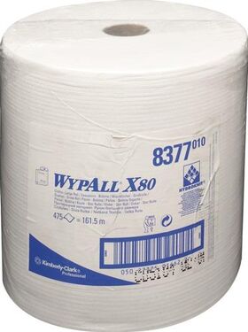 Wischtuch WYPALL X80 8377 L315xB310ca.mm weiß 1-lagig 475 Tü./Rl.KIMBERLY-CLARK