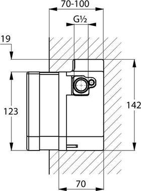 Kludi Unterputz-Elektronik-Körper DN 15 Rohbauset Batterie