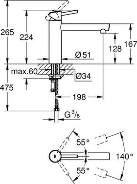 Grohe Einhand-Spültischbatterie CONCETTO 1/2Zoll mi-ho Ala su-st