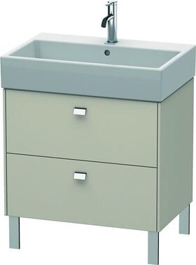 Duravit Waschtischunterbau BRIOSO Griffe chrom 570x684x459mm taupe matt