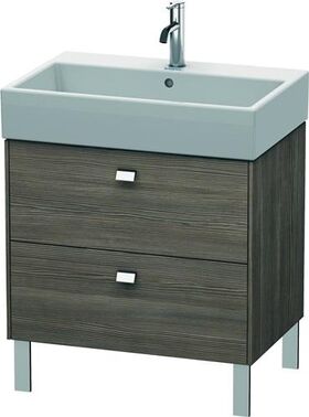 Duravit Waschtischunterbau BRIOSO Griffe chrom 570x684x459mm pine terra