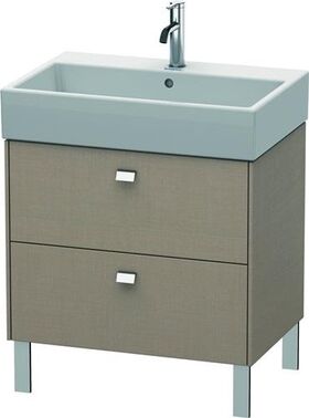 Duravit Waschtischunterbau BRIOSO Griffe chrom 570x684x459mm leinen