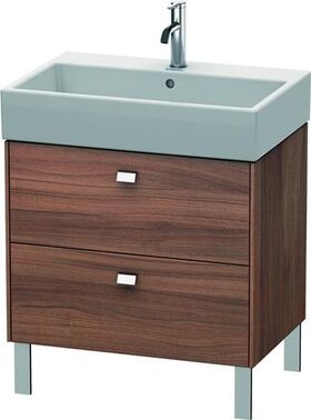 Duravit Waschtischunterbau BRIOSO Griffe chr 570x684x459mm nussbaum natur