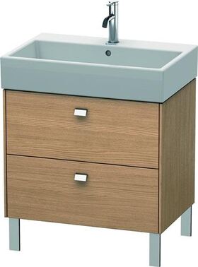 Duravit Waschtischunterbau BRIOSO Griffe chr 570x684x459mm europ. eiche