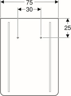 Geberit Lichtspiegel RENOVA COMFORT 750x1000x35mm