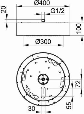 Keuco Duschleuchte 400mm we/vc 2700-6500 K dimmbar