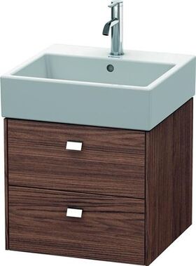 Duravit Waschtischunterbau BRIOSO Griffe chr 442x484x459mm nussbaum dunkel