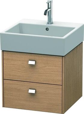 Duravit Waschtischunterbau BRIOSO Griffe chr 442x484x459mm europ. eiche