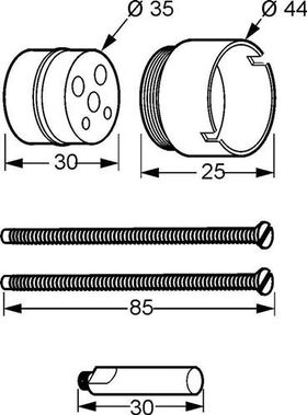 Kludi Verlängerung 30mm chr f 38624 38625