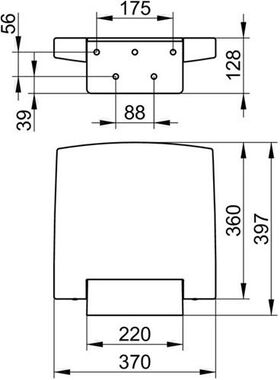 Keuco Klappsitz PLAN SiFl 370mm Alu sil-elo/sw