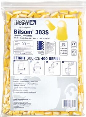 Gehörschutzstöpsel Bilsom 303S EN 352-2 SNR 33 dB Nachfüllpack 200 PA/Pack,Gr.S