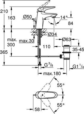 Grohe EH-WTbatt EUROSTYLE 1/2Zoll S-Size chr