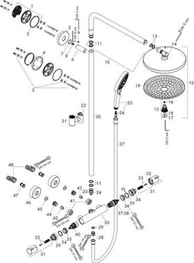 Showerpipe RAINDANCE SELECT S 240 2jet DN 15 weiß/chrom