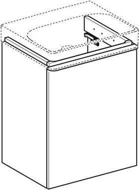 Geberit HWB-Unterschrank SMYLE Square 492x617x406mm TA re La sandgrau hgl