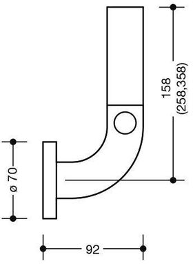 Hewi Reservepapierhalter SERIE 801 n oben gebogen 2 Rollen 258mm senfgelb