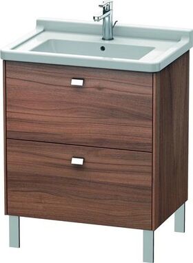 Duravit WT-Unterbau BRIOSO COMPACT Griffe chr 693x670x469mm nussbaum natur