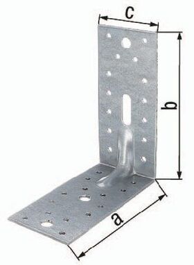 Schwerlast-Winkelverbinder ETA-8/165 150x150x65mm Anz.Löcher1/3/28 S.2,5mm GAH - VPE: 25