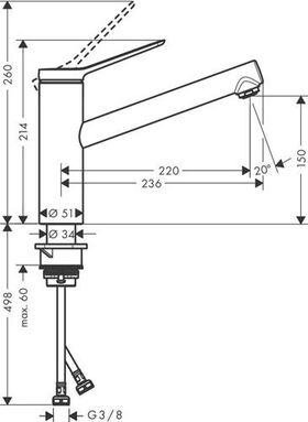 Einhebel-Spültischmischer Zesis M33, 150 mattschwarz