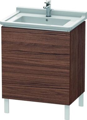 Duravit Waschtischunterbau L-CUBE 469x670x712mm nussbaum dunkel