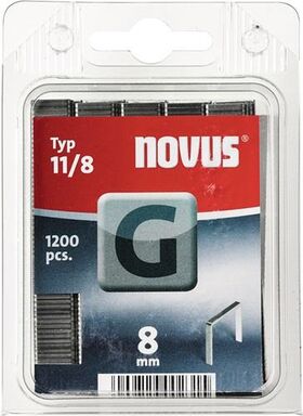 Flachdrahtklammer G Typ 11 B10,6xL8mm Draht-B.1,25mm 1200St./Pack.NOVUS