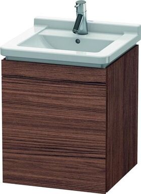 Duravit Waschtischunterbau L-CUBE 447x460x558mm Ans rechts nussbaum dunkel