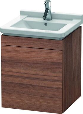 Duravit Waschtischunterbau L-CUBE 447x460x558mm Ans rechts nussbaum natur