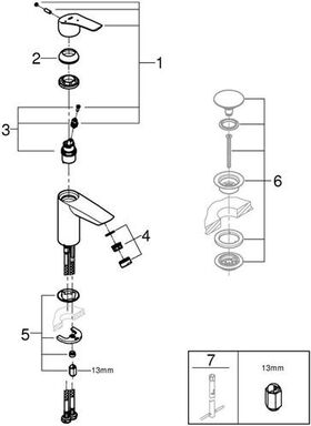 Grohe EH-WTbatt EUROSMART 1/2Zoll, S-Size chrom